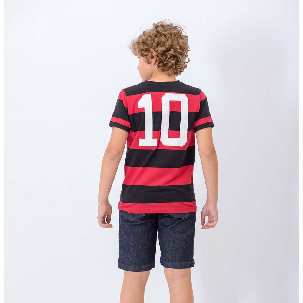Camisa Infantil Flamengo Tri Zico Braziline flamengo