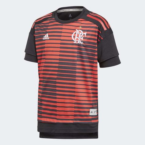 Camisa-Flamengo-Infantil-Pre-Jogo-Adidas-2018 Camisa-Flamengo-Infantil-Pre-Jogo-Adidas-2018