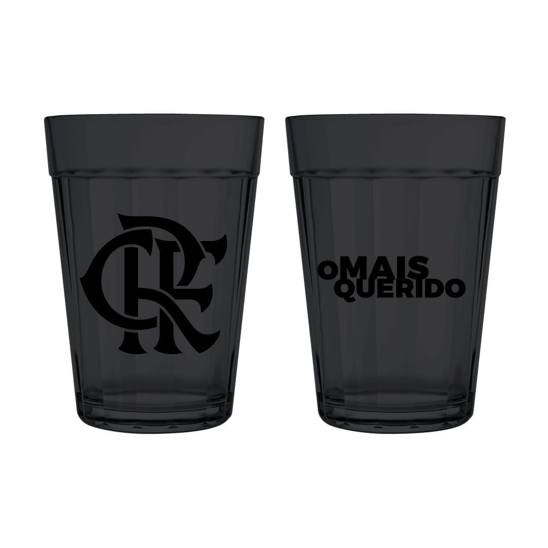 Copo Americano do Flamengo Preto 2un - 190ml - flamengo