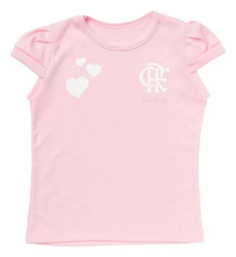 Camisa Baby Look Feminina Rosa Internacional Licenciada