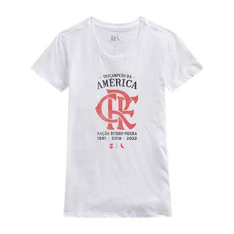 Camiseta Feminina Bounce Flamengo Branco