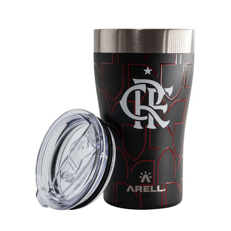 Copo Térmico Flamengo CRF Preto Arell 500ml