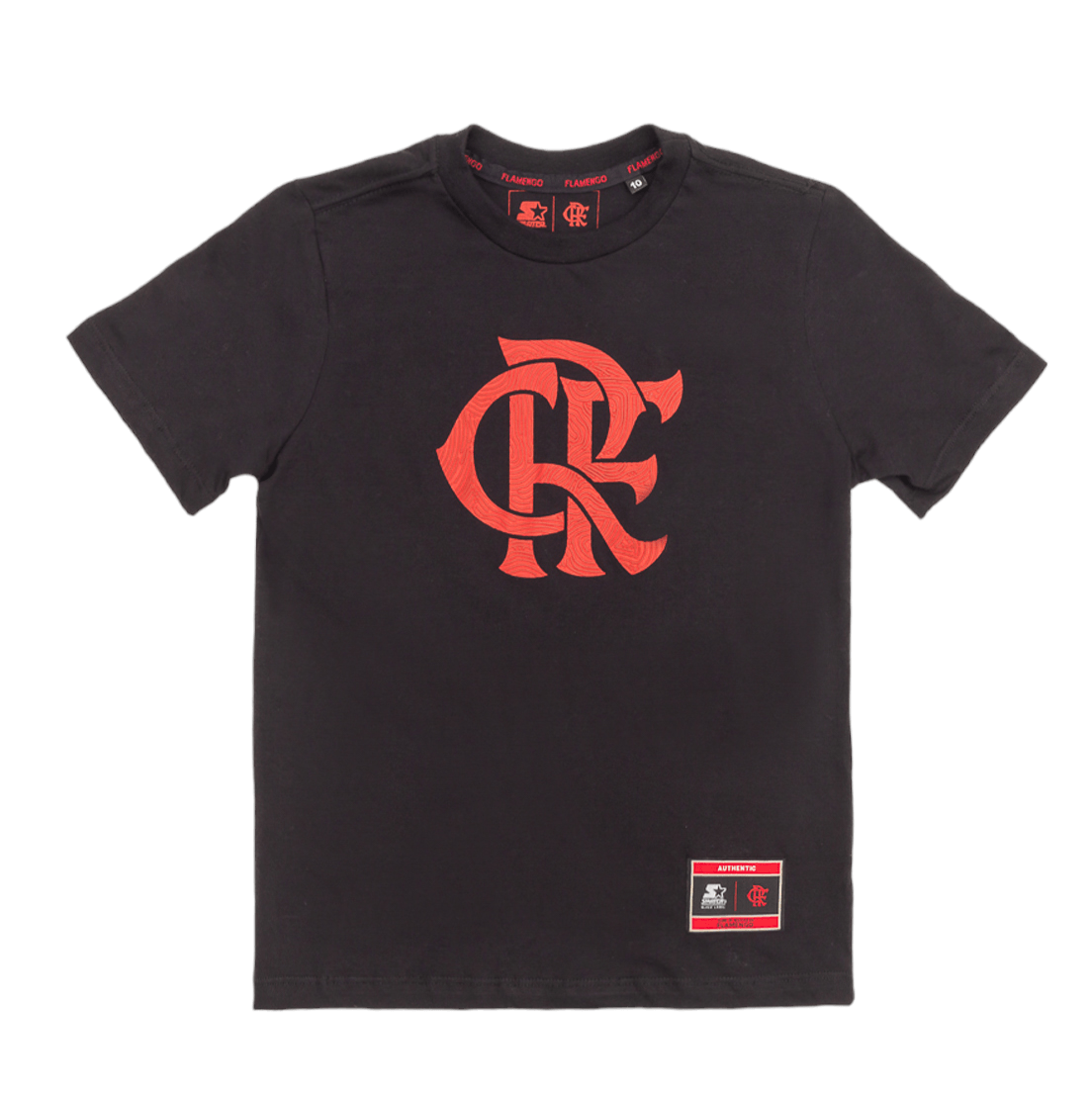 Camisa Flamengo Infantil Logo CRF Preta Starter