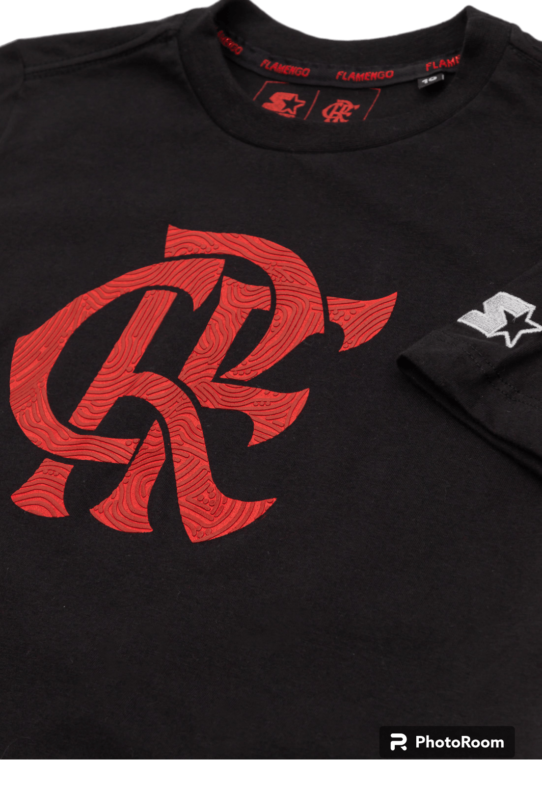 Camisa Flamengo Infantil Logo CRF Preta Starter